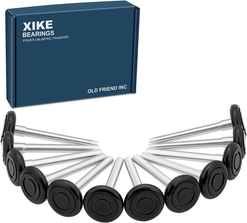Xike 2" Nylon Garage Door Roller 4" Stem, MAX Quiet, Durable and Waterproof Types, Using 6200-2RS Precision Bearings -12 Pcs. - Image 1